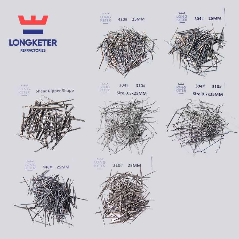 Fibra de acero inoxidable refractaria